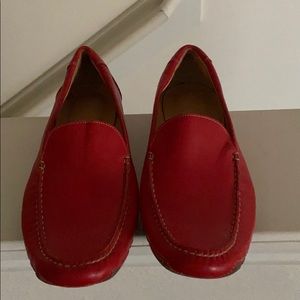Burnt orange leather Bally loafers size 39
